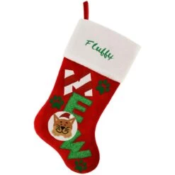 20.5 Inch Personalized Meow Stocking