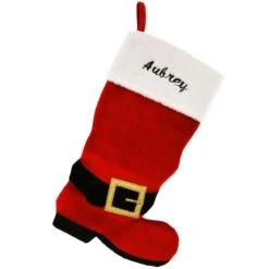 19 Inch Personalized Santa Boot Stocking
