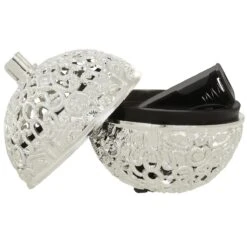 Chirping Bird Ball Silver Ornament -Christmas Decoration Store 1241079 web 3