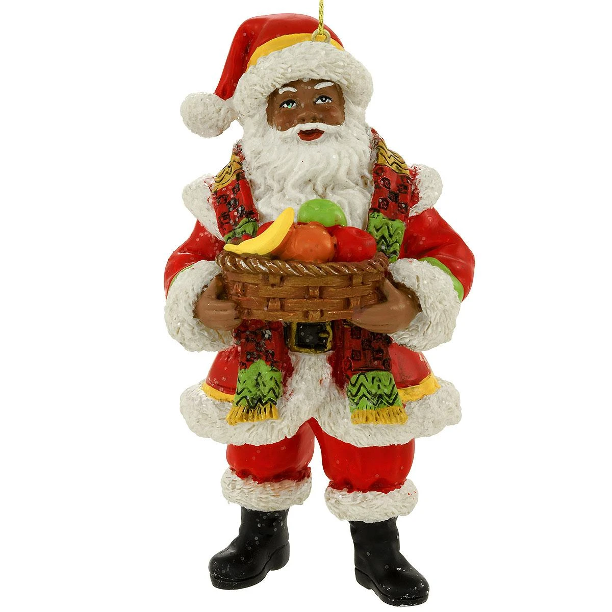 Kwanzaa African American Santa Ornament 1 Kwanzaa African American Santa Ornament