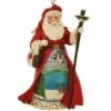 Canadian Santa Jim Shore Ornament With Totem Staff