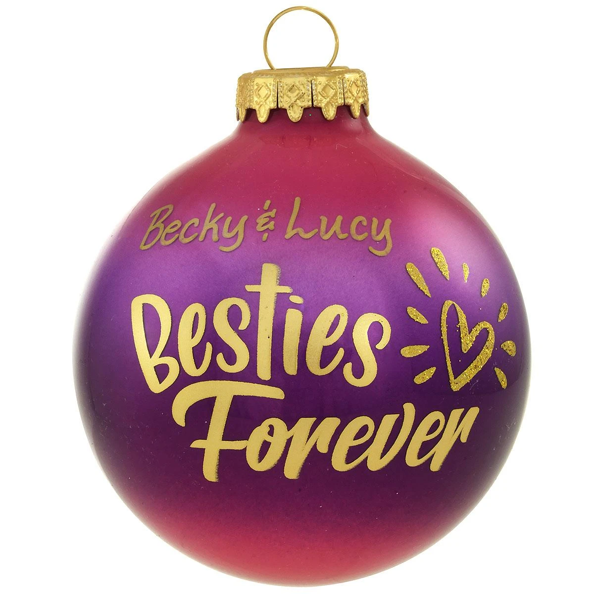 Personalized Besties Forever Glass Ornament 1 Personalized Besties Forever Glass Ornament