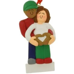Expecting Biracial Couple, African American Male And Female With Brown Hair -Christmas Decoration Store 1260308 web 3