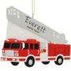 Personalized Fire Truck Resin Ornament