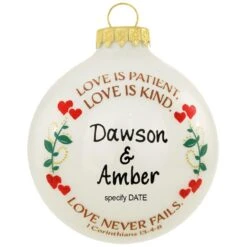 Personalized Corinthians 3 Inch Glass Ornament