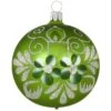 Satin Green Candle Glass Ball Ornament