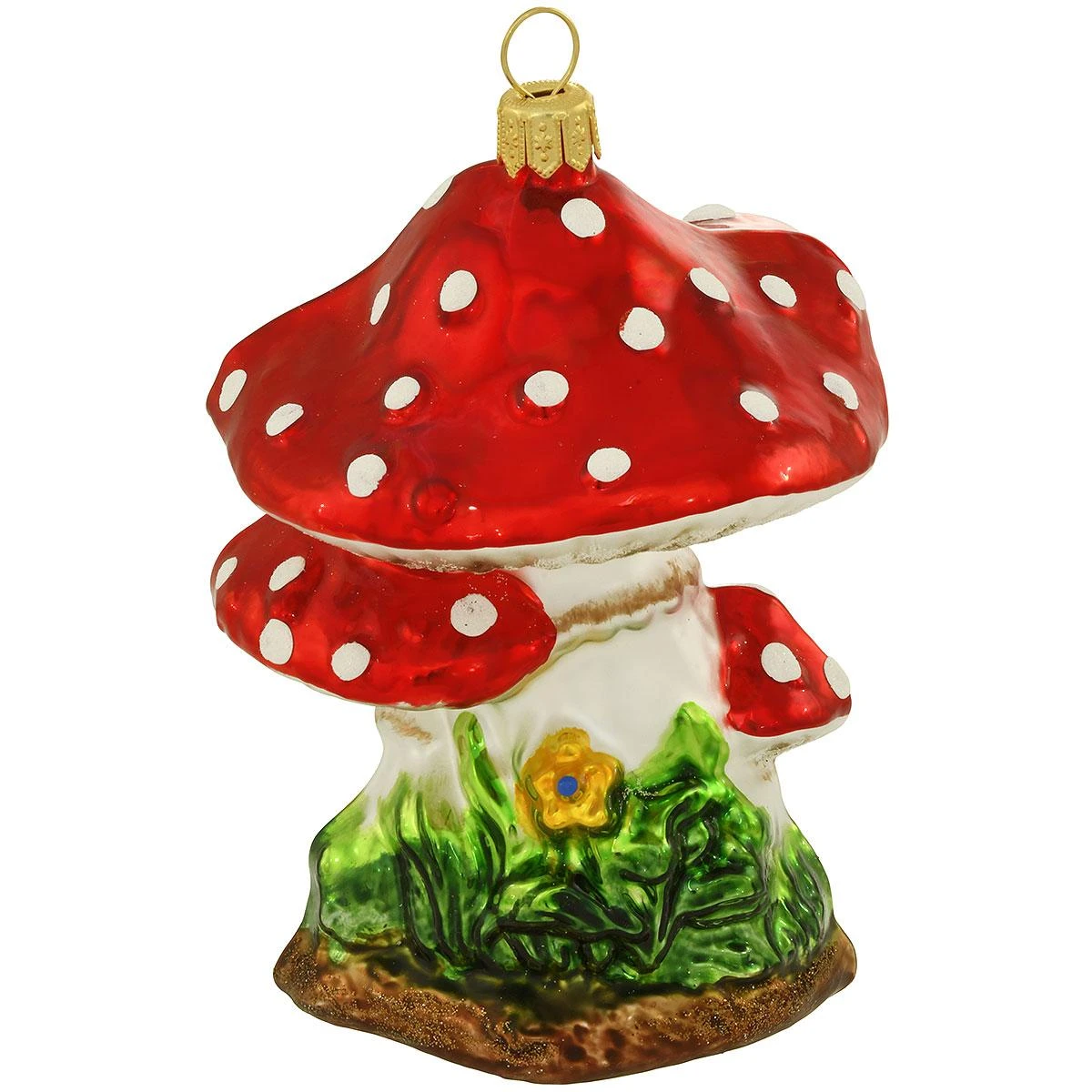 Toadstool Mushrooms Glass Ornament 2 Toadstool Mushrooms Glass Ornament - Image 2