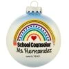 Personalized School Counselor Glass Ornament
