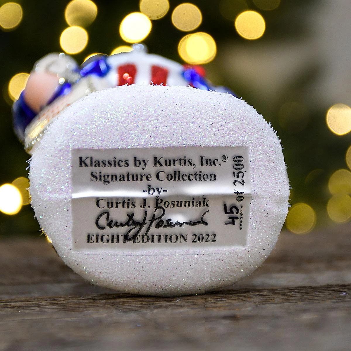 Patriotic Santa Signature Collection Glass Ornament 3 Patriotic Santa Signature Collection Glass Ornament - Image 3