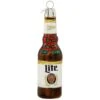 Holiday Miller Lite Beer Bottle Glass Ornament