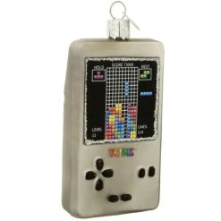 Tetris Gaming Glass Ornament