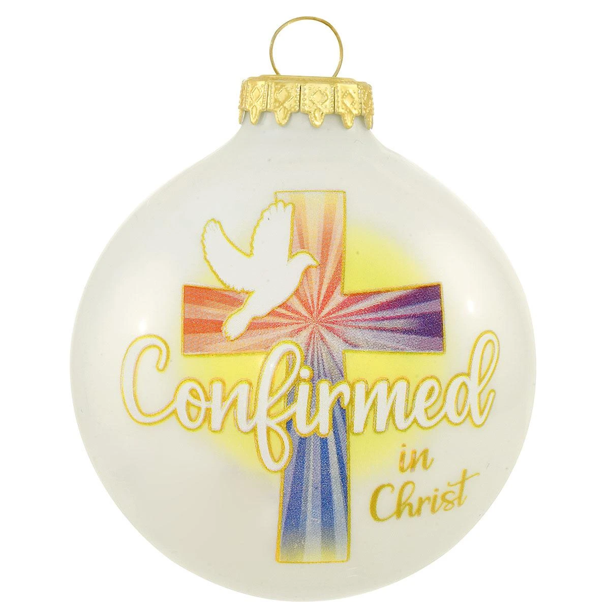 Personalized Confirmed In Christ 3 Inch Glass Ornament 2 Personalized Confirmed In Christ 3 Inch Glass Ornament - Image 2