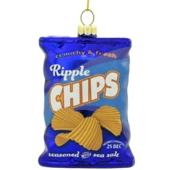 Ripple Chips 3.5 Inch Glass Ornament