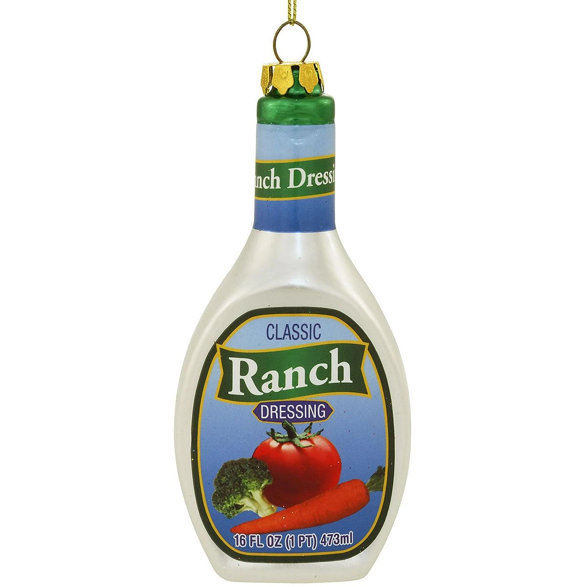 Ranch Dressing Bottle Glass Ornament 1 Ranch Dressing Bottle Glass Ornament