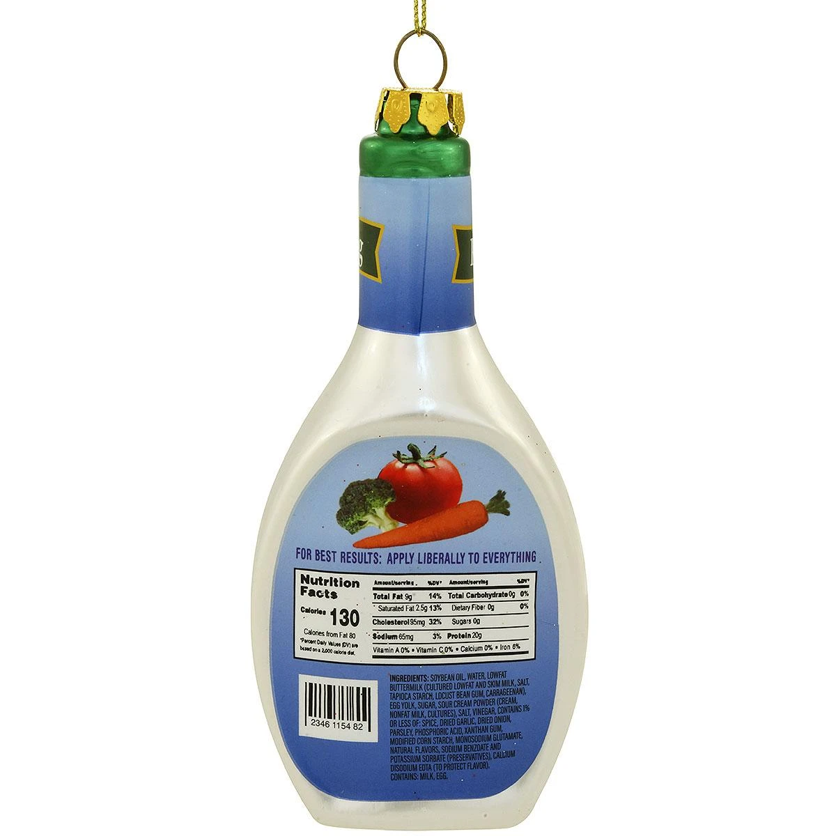 Ranch Dressing Bottle Glass Ornament 2 Ranch Dressing Bottle Glass Ornament - Image 2