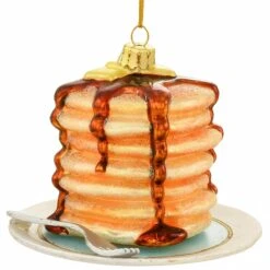 Pancakes Glass Ornament