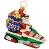 Vroom, Vroom, Santa 2023 Christopher Radko Glass Ornament