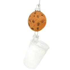 Cookies And Milk Glass Ornament