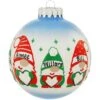 Gnome Family Of 5 4-Inch Glass Ornament
