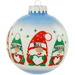 Gnome Family Of 5 4-Inch Glass Ornament -Christmas Decoration Store 1261791 web 3