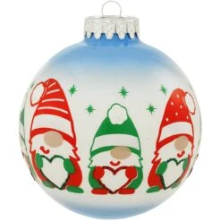 Gnome Family Of 5 4-Inch Glass Ornament -Christmas Decoration Store 1261791 web 4