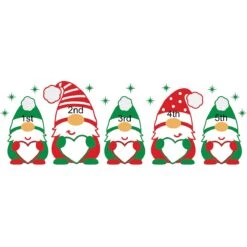 Gnome Family Of 5 4-Inch Glass Ornament -Christmas Decoration Store 1261791 web 5