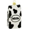 Milk Carton Glass Ornament