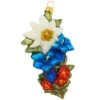 Alpine Flower Bouquet Glass Ornament