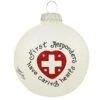 First Responders Heart Gifts Glass Ornament