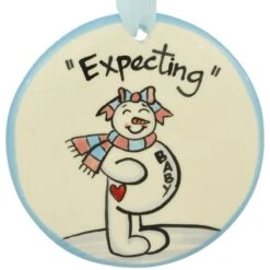 Expecting Ceramic Ornament