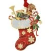 Classic Christmas Stocking Brass Ornament