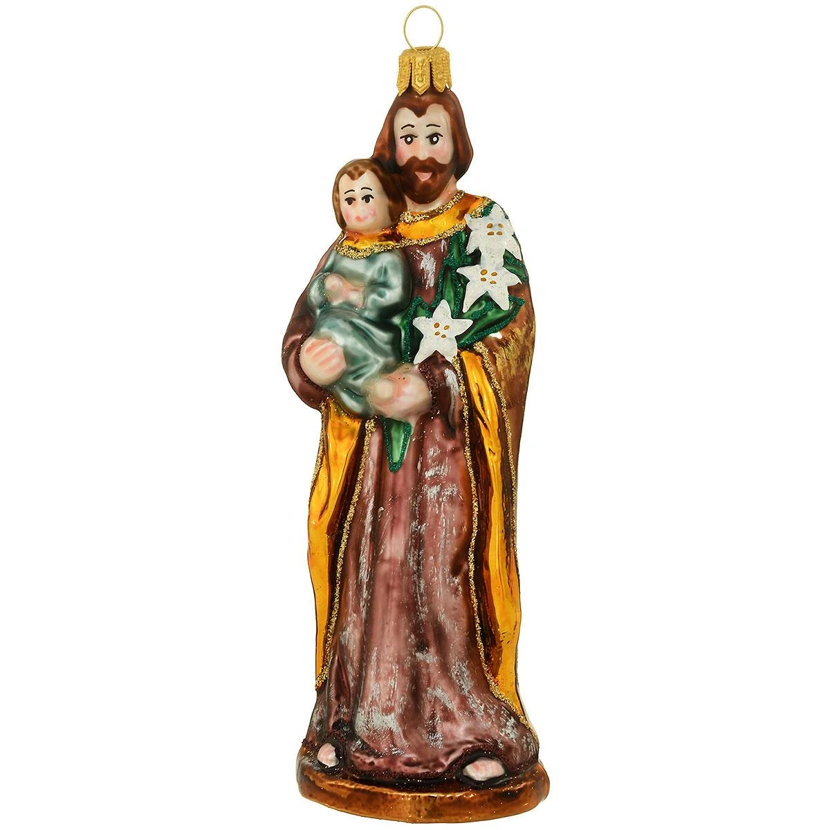 St. Joseph Statue Glass Ornament 1 St. Joseph Statue Glass Ornament
