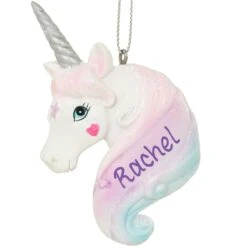 Personalized Unicorn Bust Ornament