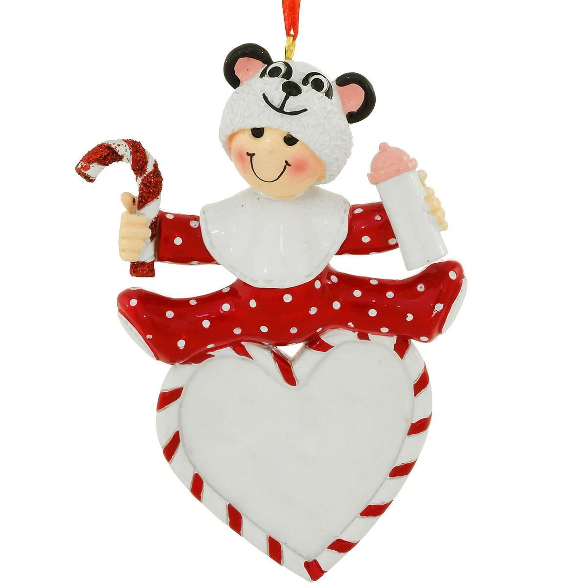 Personalized Animal Hat Baby Red Resin Ornament 2 Personalized Animal Hat Baby Red Resin Ornament - Image 2