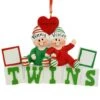 Personalized Twins First Christmas Ornament