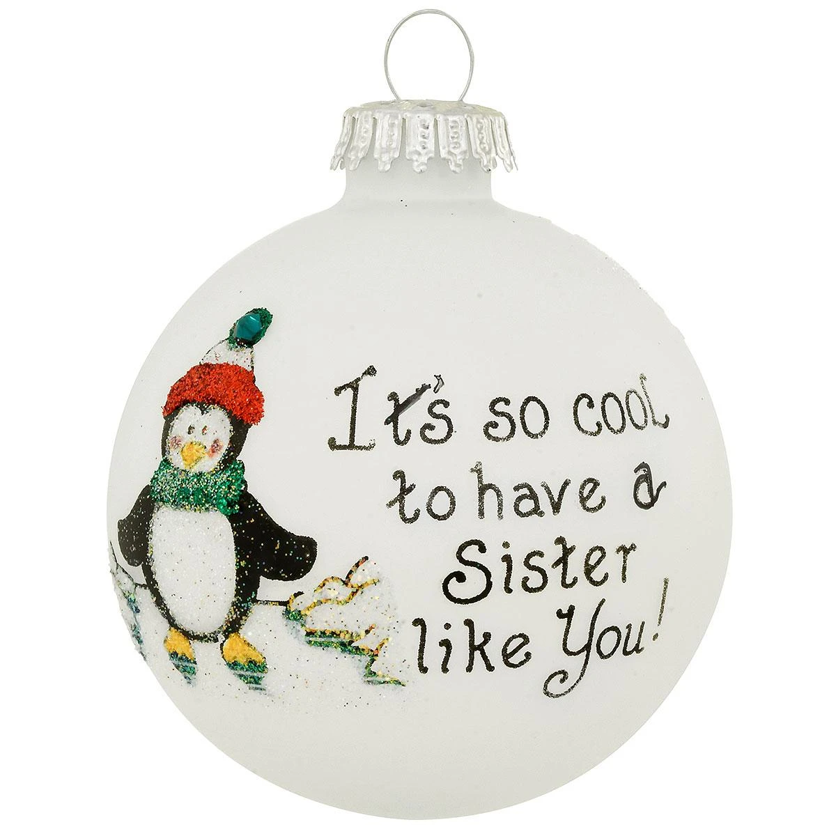 Sister Cool Teresa Thibault Glass Ornament 1 Sister Cool Teresa Thibault Glass Ornament