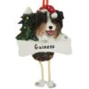 Personalized Australian Shepherd With Dangling Legs Ornament