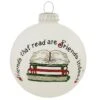 Friends Reading Heart Gifts Glass Ornament
