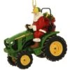 John Deere Compact Tractor With Santa Ornament