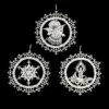 Religious Lace Trio Ornament Set